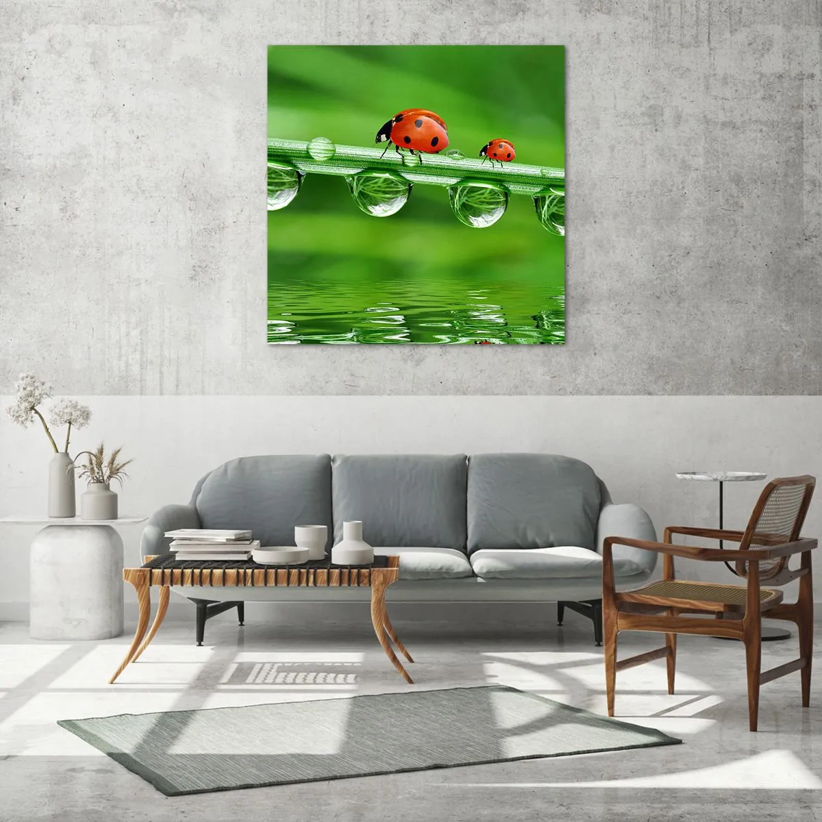 Quadro em vidro - Estrada do verão - 50x50 cm