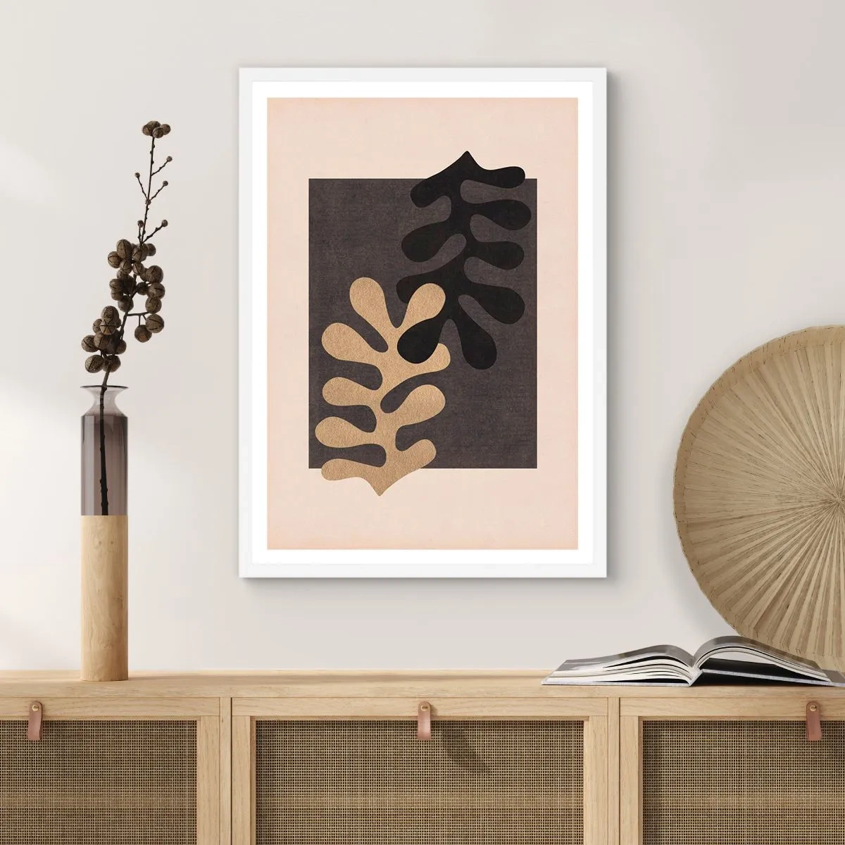 Pôster em moldura branca - Ausência e complemento - 50x70 cm