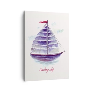 Quadro em tela - Cheio de velas e águas calmas - 50x70 cm