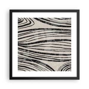 Pôster com moldura preta - Piscina em linha - 40x40 cm