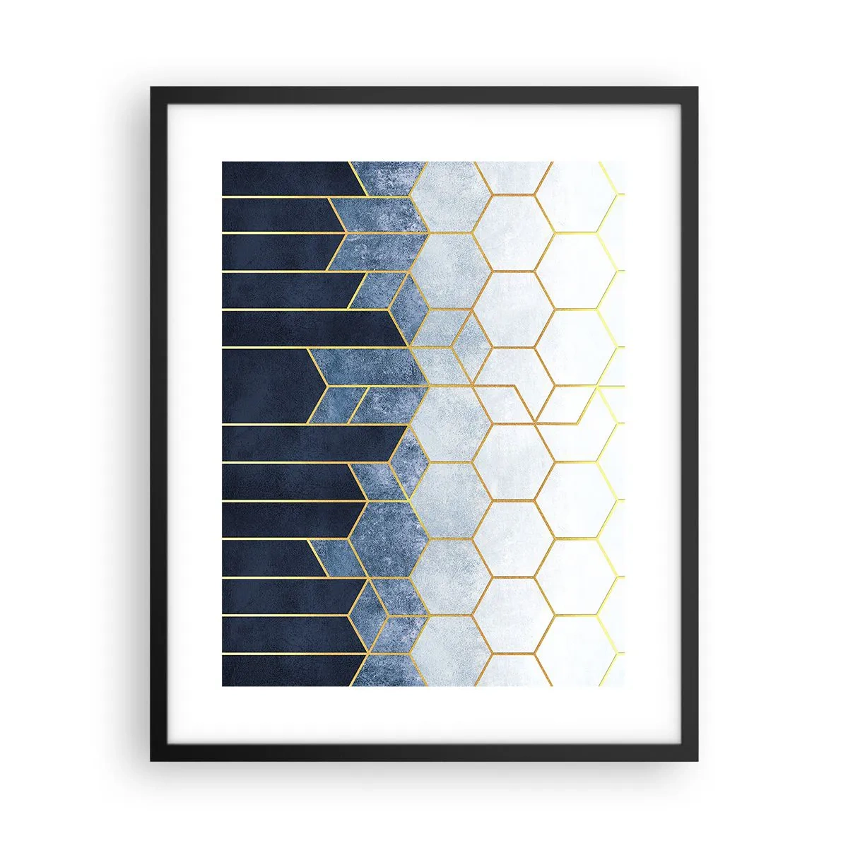 Pôster com moldura preta - Composição em ritmo sincopado - 40x50 cm