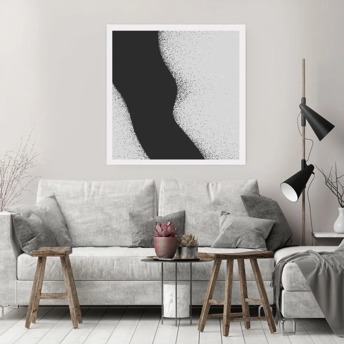 Pôster - Equilíbrio suave - 40x40 cm