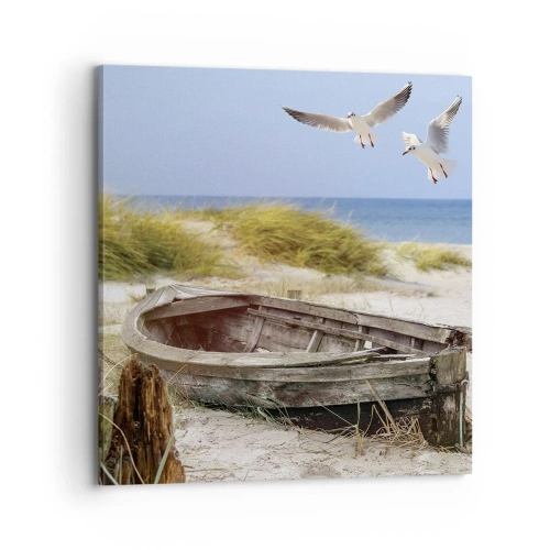 Quadro em tela - Banhado pelo vento - 70x70 cm