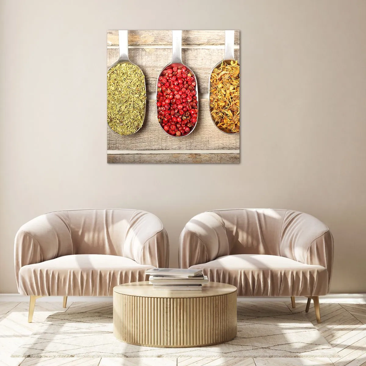 Quadro em vidro - Magia da cozinha - 70x70 cm