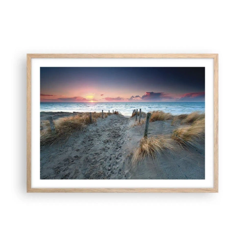 Pôster com moldura de carvalho claro - Derramou um arco-íris de esplendor radiante.... - 70x50 cm