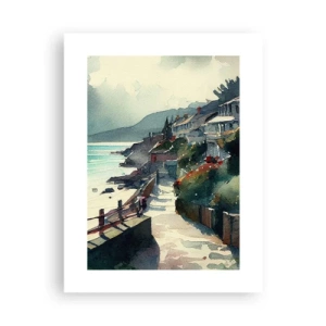 Pôster - Cidade mediterrânea - 30x40 cm