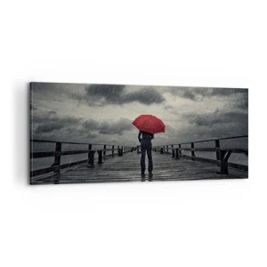 Quadro em tela - Não faz mal que chova - 100x40 cm