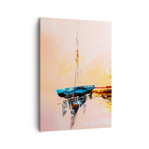 Quadro em tela - Noite na marina - 50x70 cm