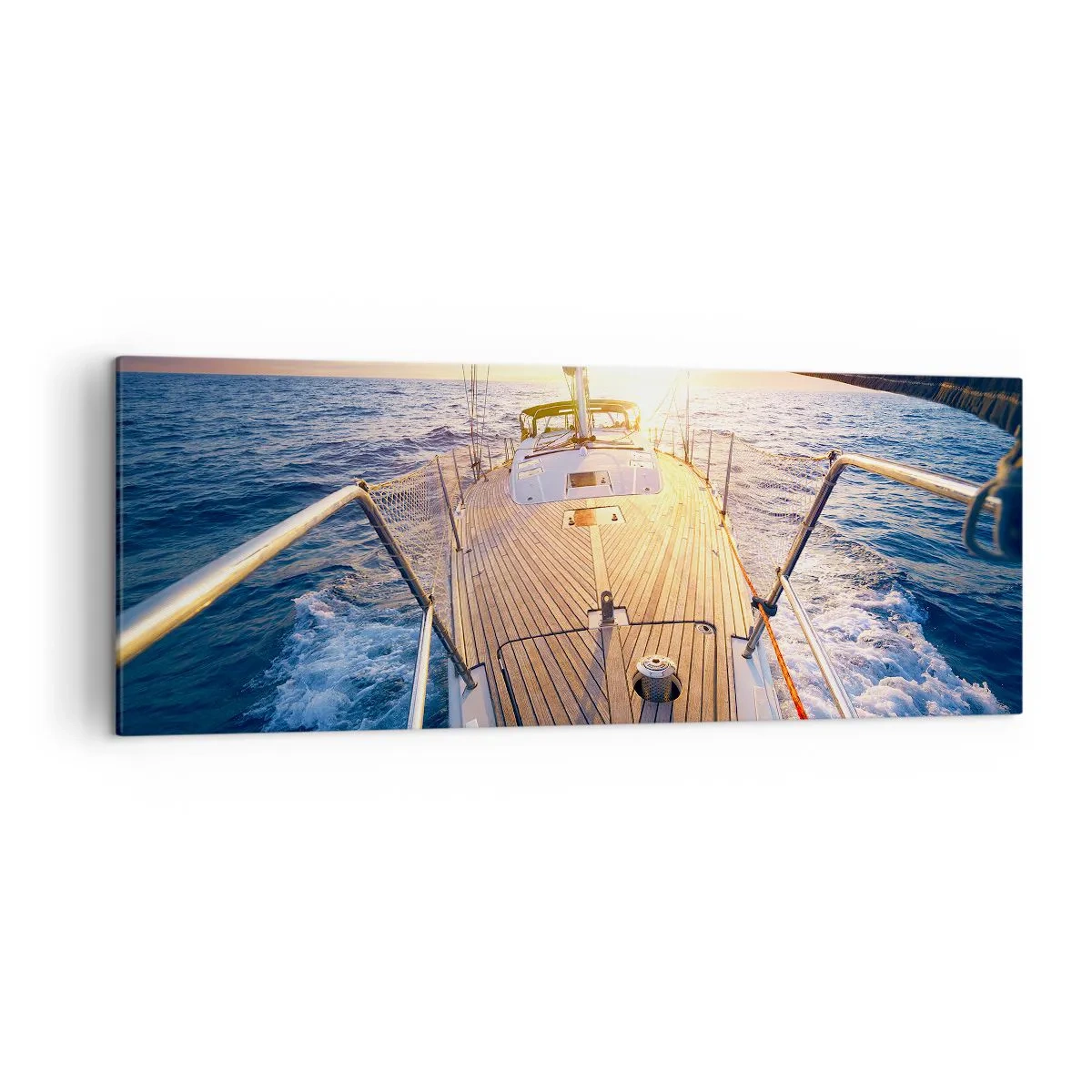 Quadro em tela - Correr sobre as ondas - 140x50 cm