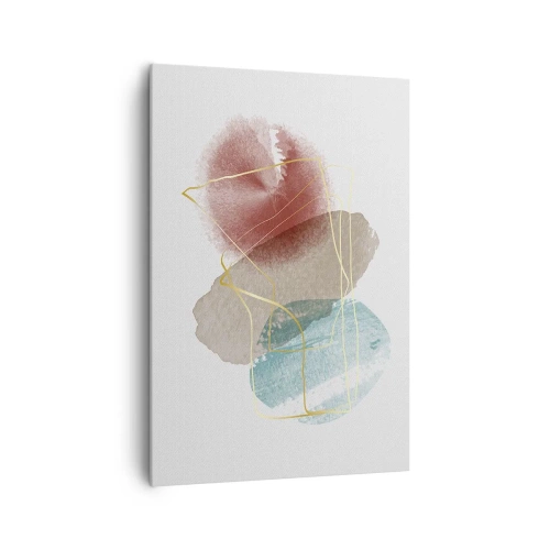 Quadro em tela - Corais espaciais - 70x100 cm