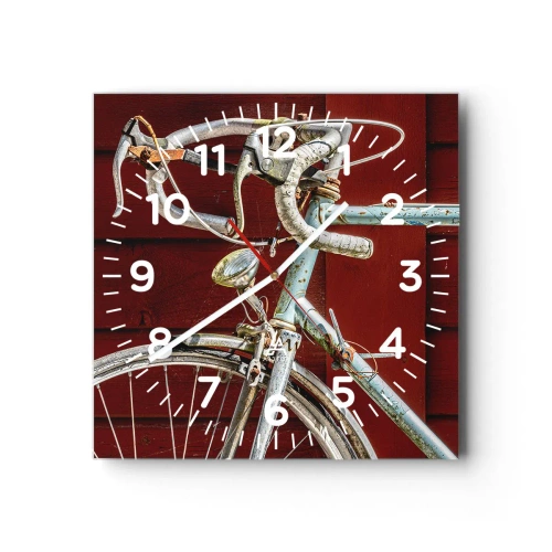 Relógio de parede - Relógio em vidro - Feito para vencer - 40x40 cm