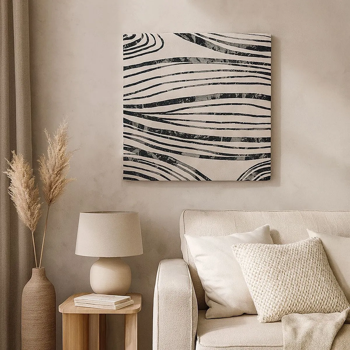 Quadro em tela - Piscina em linha - 30x30 cm