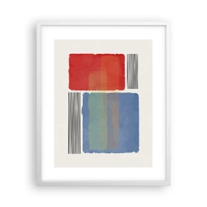 Pôster em moldura branca - A alma da geometria - 40x50 cm