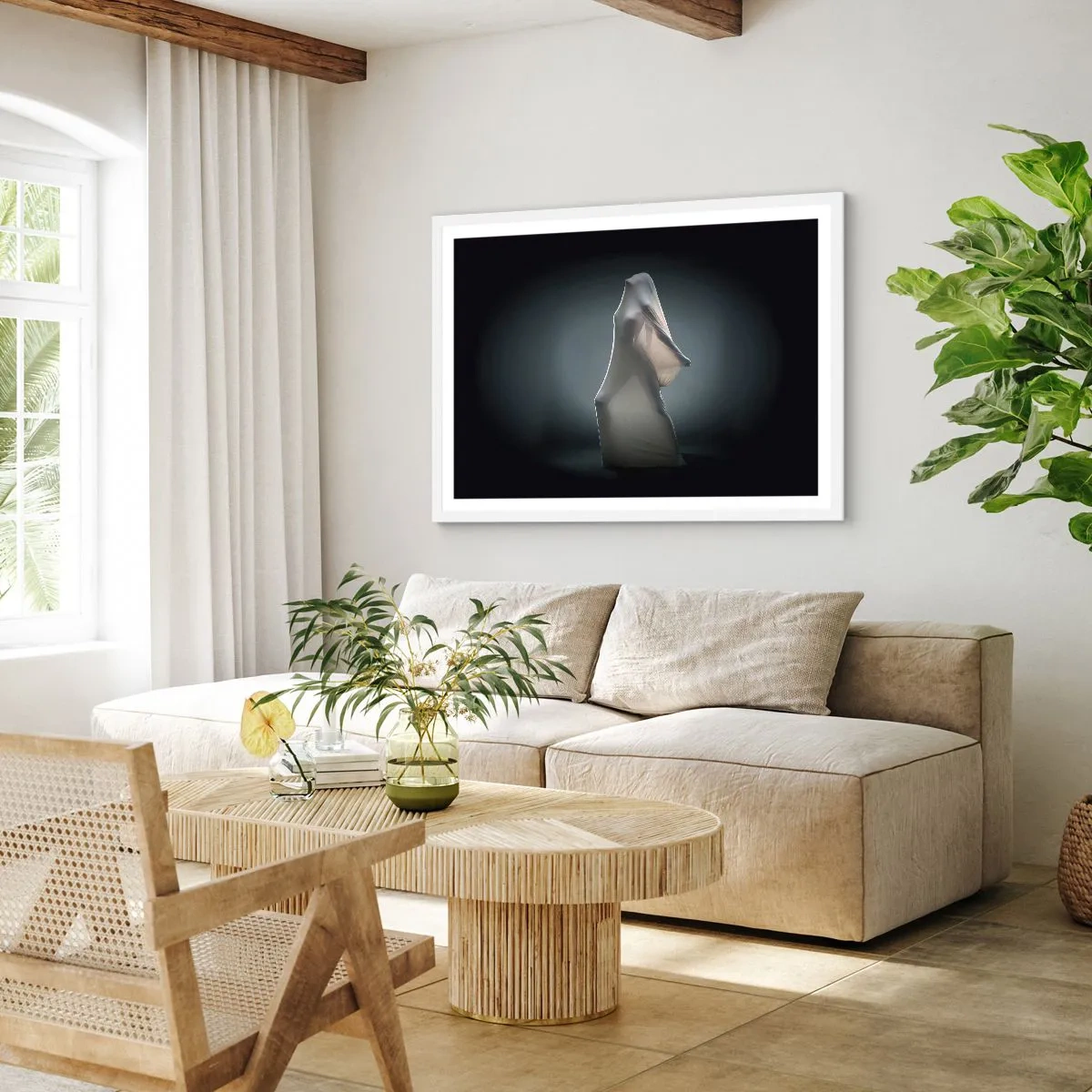 Pôster em moldura branca - Desejos ocultos - 50x40 cm