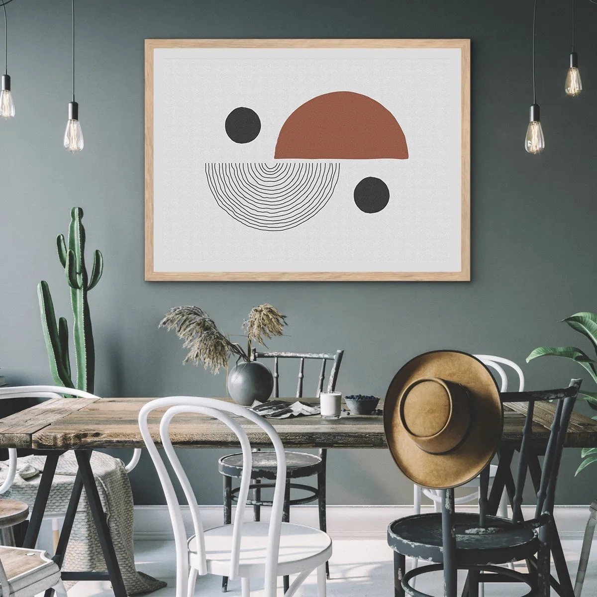 Pôster com moldura de carvalho claro - Perfeição das rodas - 100x70 cm