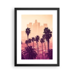 Pôster com moldura preta - Paisagem californiana - 30x40 cm
