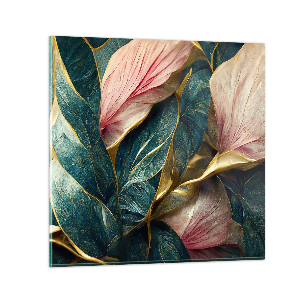 Quadro em vidro - Elegância e estilo naturais - 30x30 cm