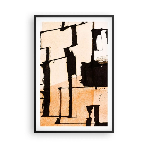 Pôster com moldura preta - No entanto, a ordem - 61x91 cm