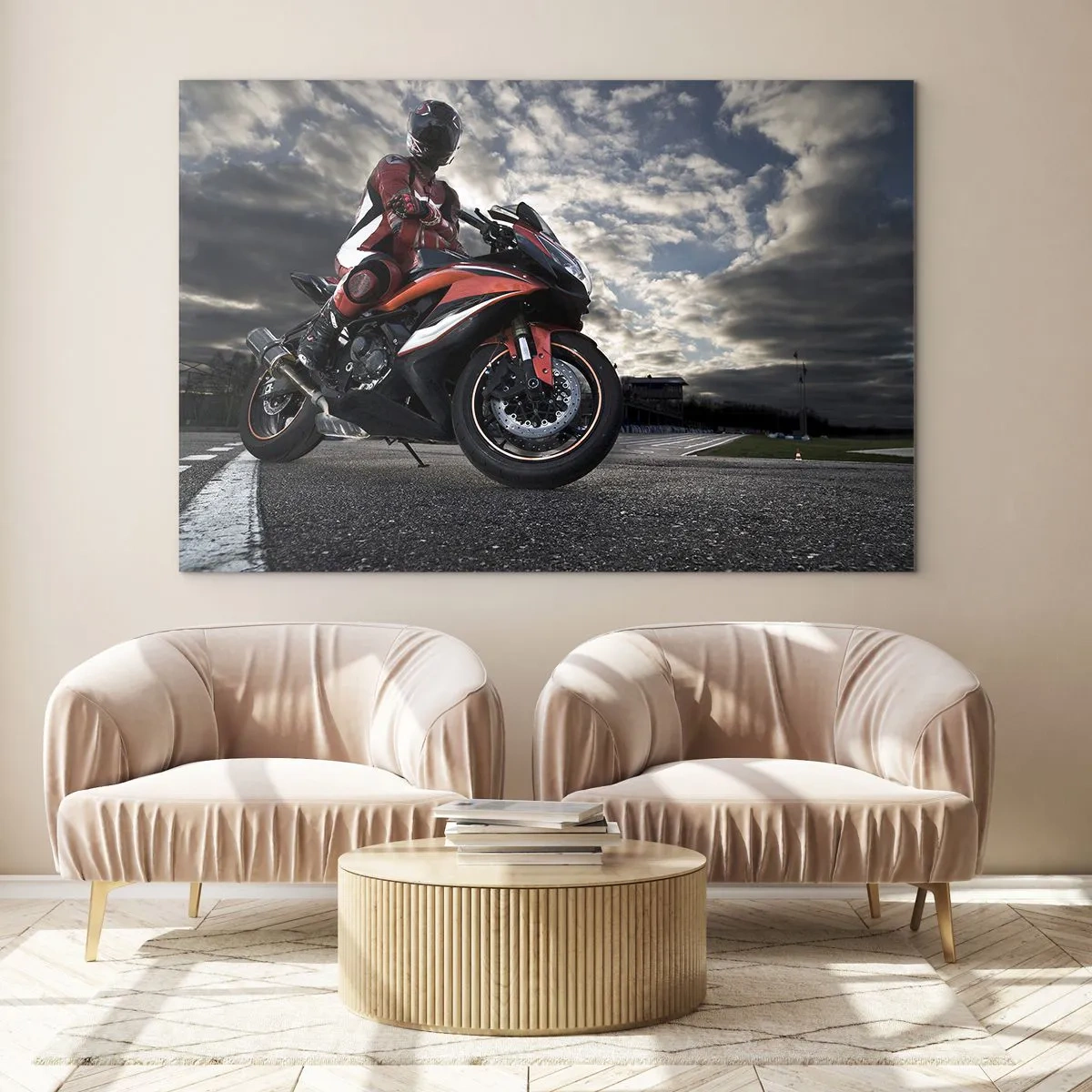 Quadro em vidro - Cavaleiro das Trevas - 100x70 cm
