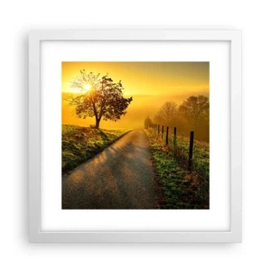 Pôster em moldura branca - Uma tarde agradável - 30x30 cm
