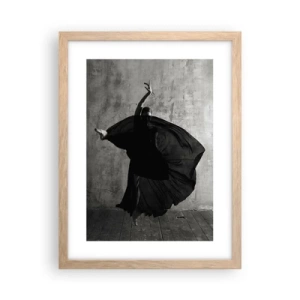 Pôster com moldura de carvalho claro - Cheio de paixão - 30x40 cm