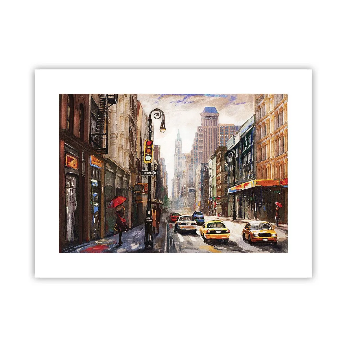 Pôster - Nova York – colorida também na chuva - 40x30 cm