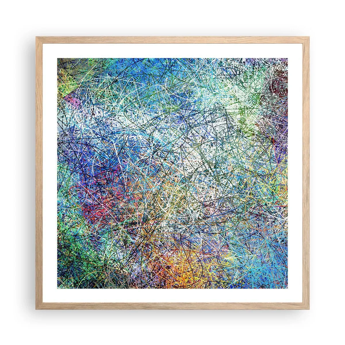 Pôster com moldura de carvalho claro - Não é assim tão simples - 60x60 cm