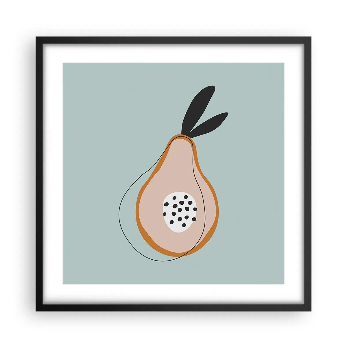 Pôster com moldura preta - Penetrar na natureza das coisas - 50x50 cm