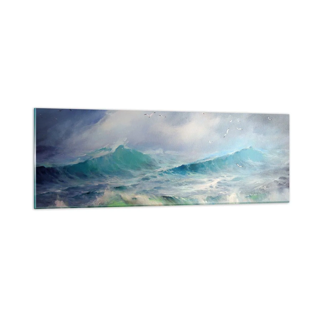 Quadro em vidro - O vento uivava triunfalmente… - 90x30 cm