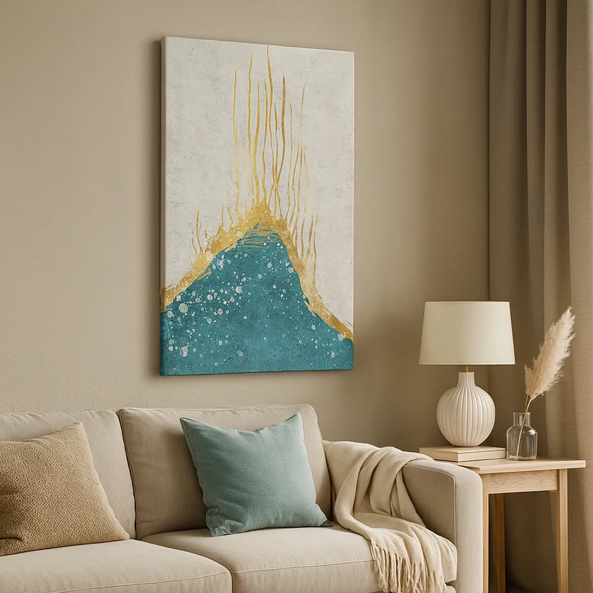 Quadro em tela - Maré Dourada - 50x70 cm