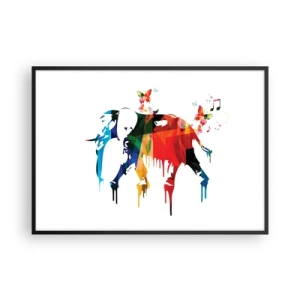 Pôster com moldura preta - Todos podem dançar - 100x70 cm