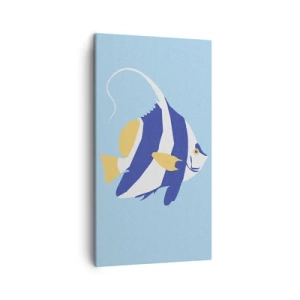 Quadro em tela - Saudades das águas tropicais - 45x80 cm