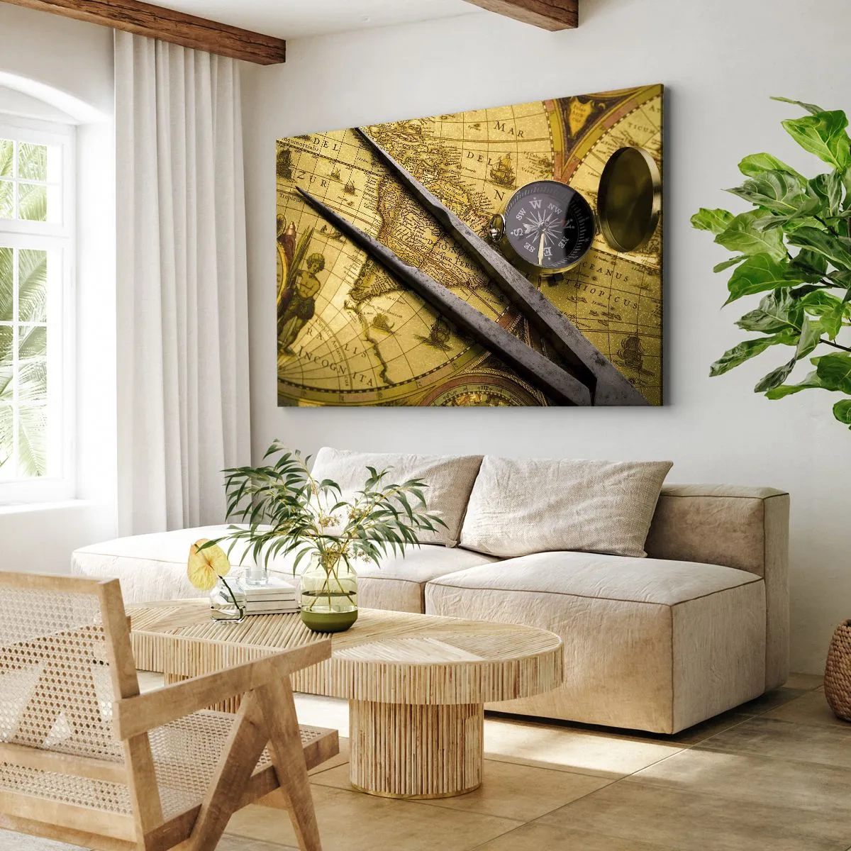 Quadro em tela - Onde estão esses tesouros? - 100x70 cm