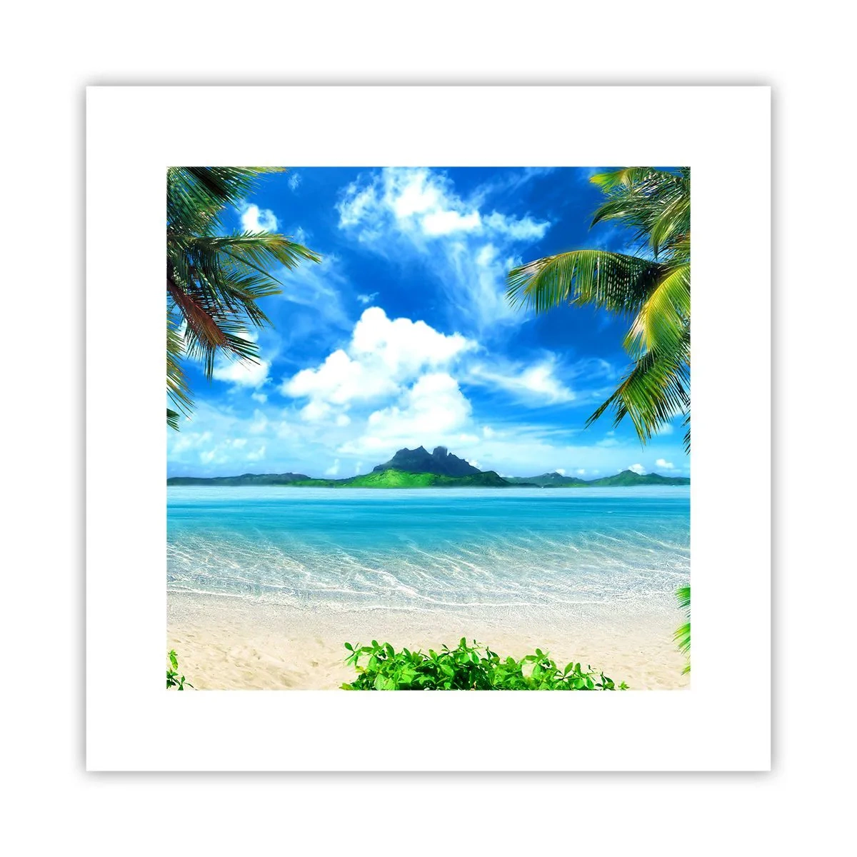 Pôster - O azul dos trópicos - 30x30 cm