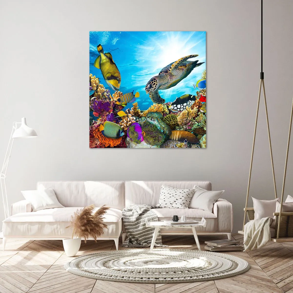 Quadro em tela - Alameda dos corais - 30x30 cm