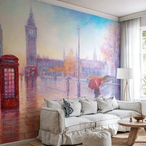 Papel de Parede Autocolante Deluxe Sticker - Um dia de outono em Londres - Cidade, Londres, Arquitetura - 100x70 cm