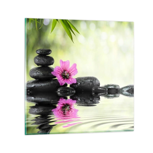 Quadro em vidro - Tempo para a alma - 30x30 cm