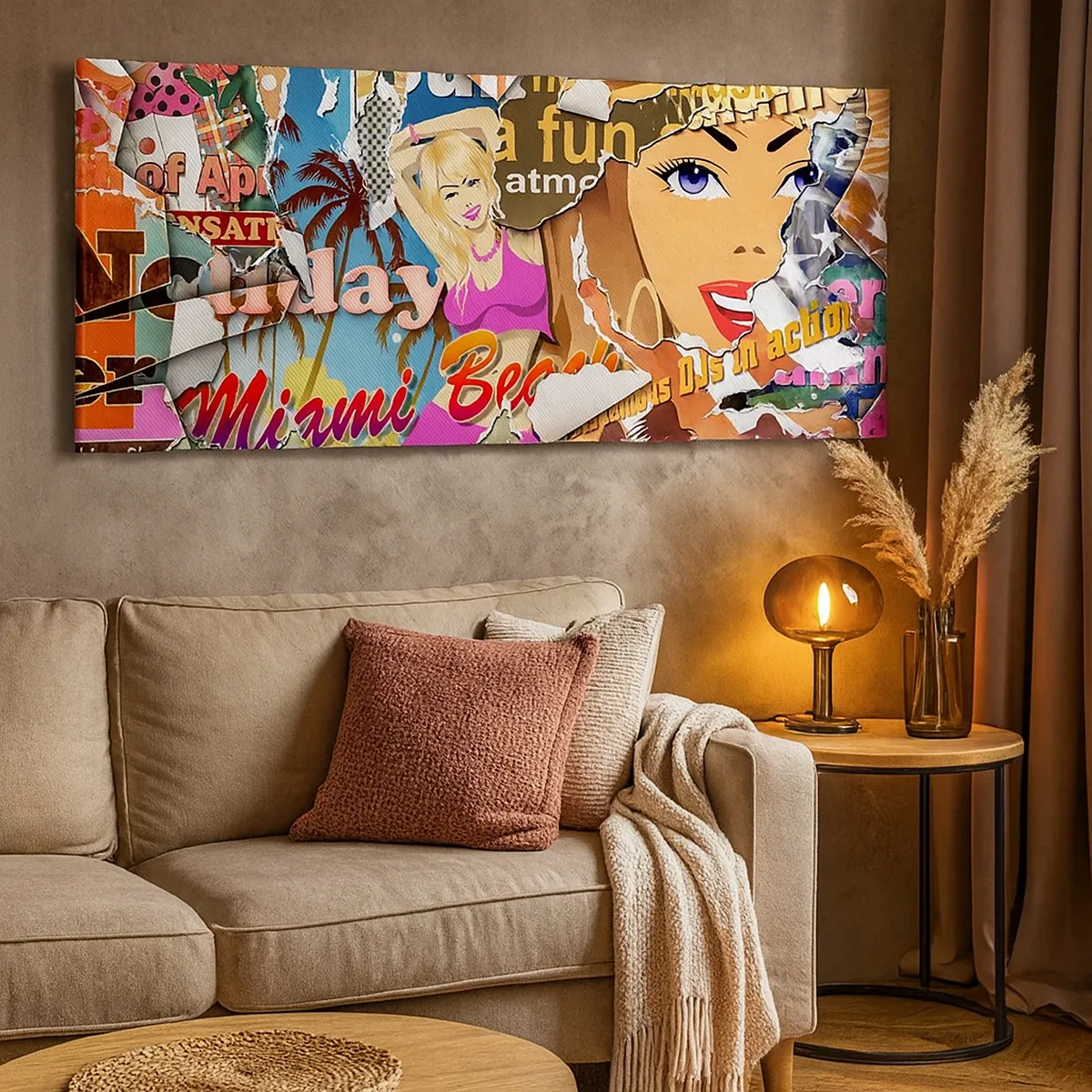 Quadro em tela - Flashbacks das férias - 30x30 cm