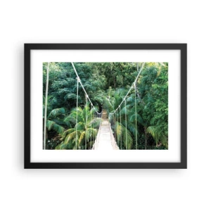 Pôster com moldura preta - Bem-vindo à selva! - 40x30 cm