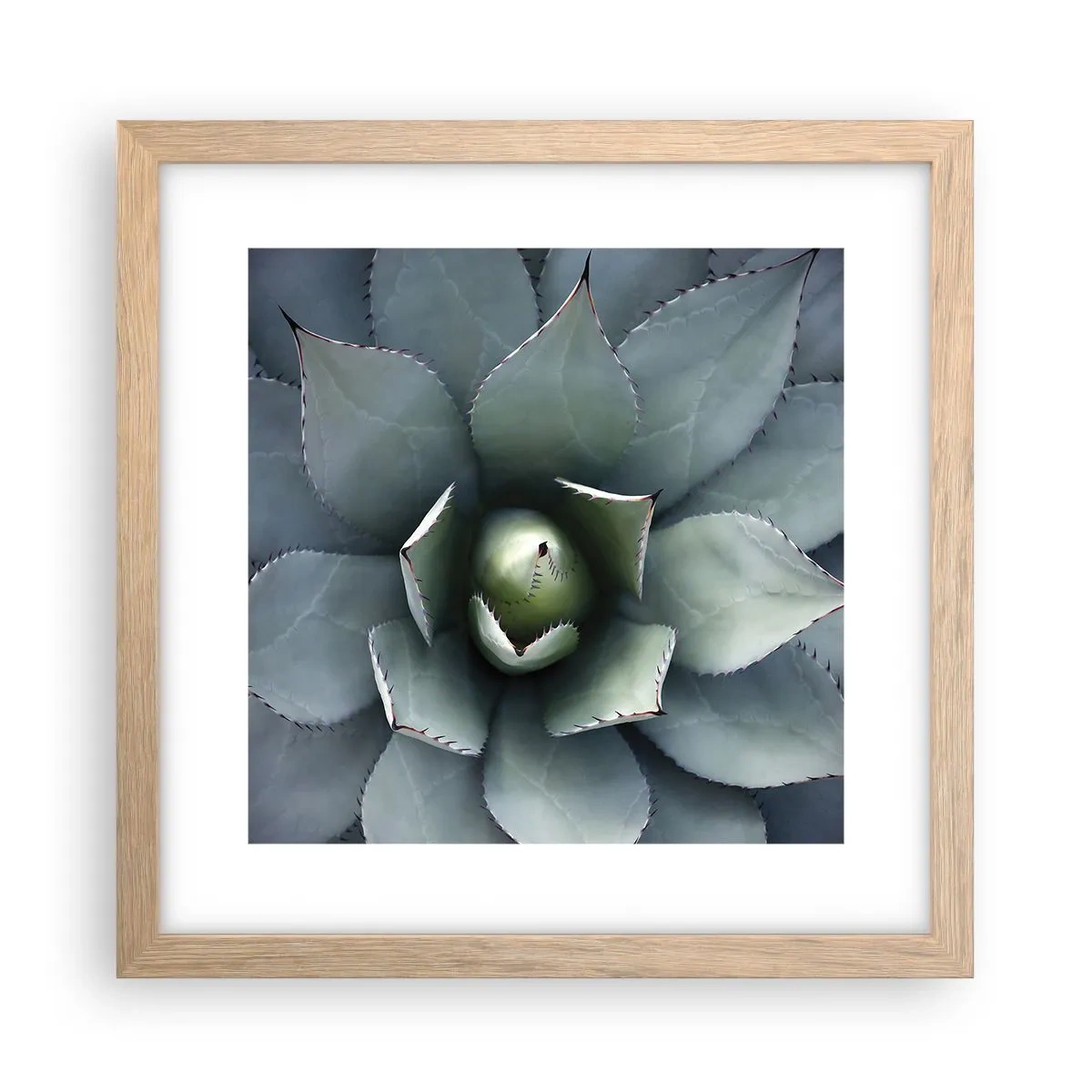 Pôster com moldura de carvalho claro - Atrai e adverte - 30x30 cm