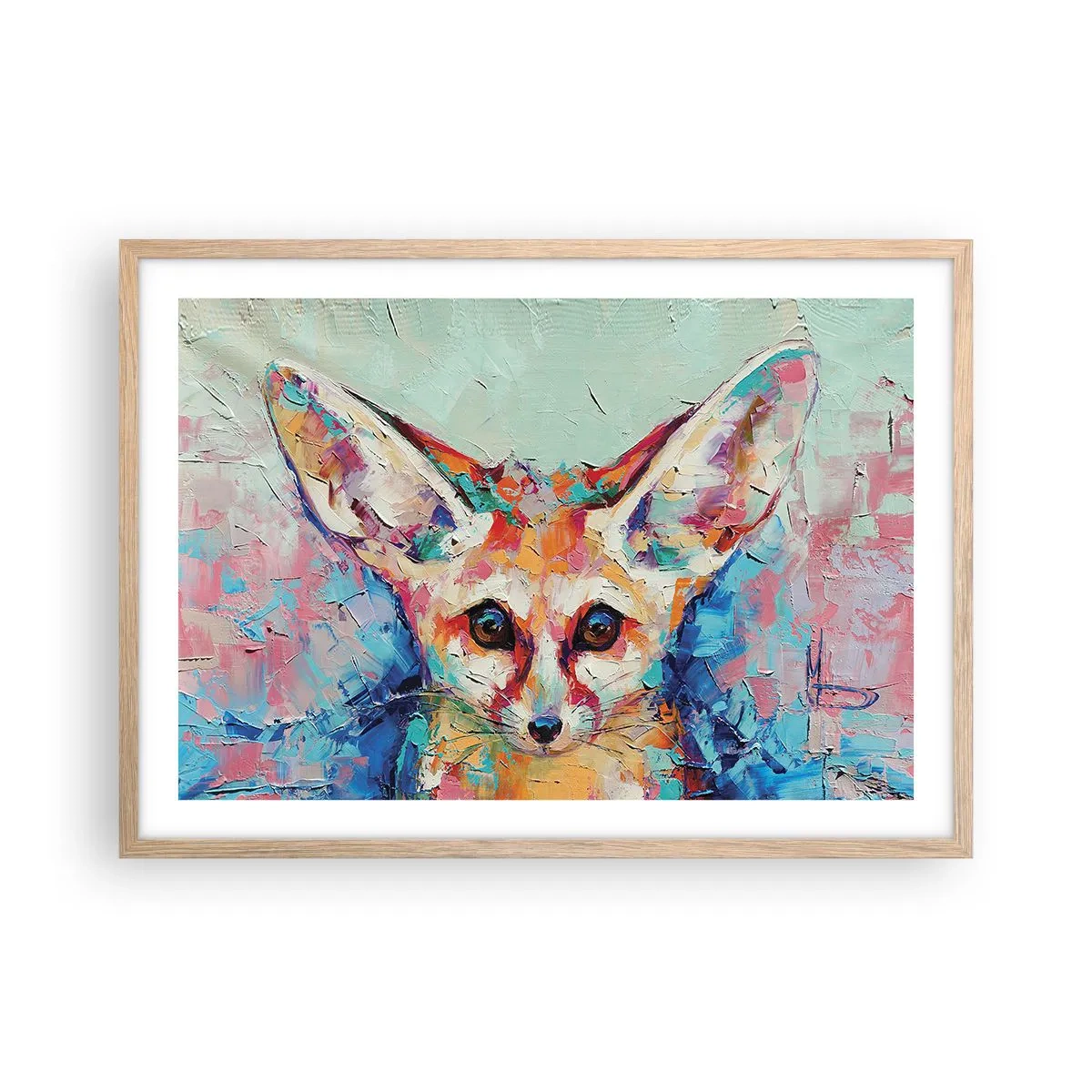 Pôster com moldura de carvalho claro - Estão prontos para mim? - 70x50 cm