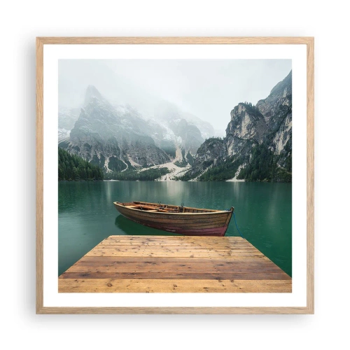 Pôster com moldura de carvalho claro - Rochas orgulhosas - 60x60 cm