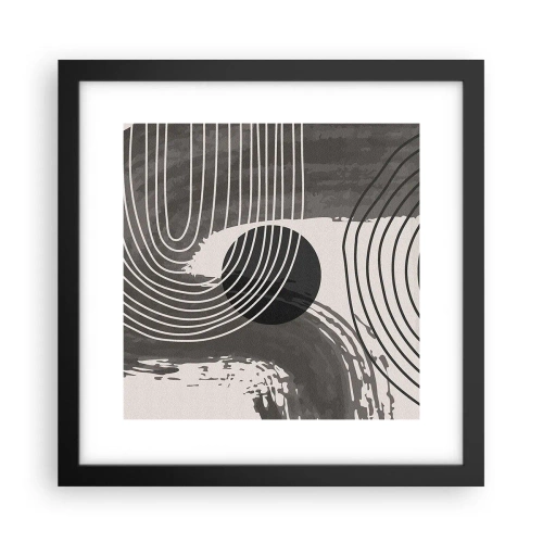 Pôster com moldura preta - O oval vence - 30x30 cm