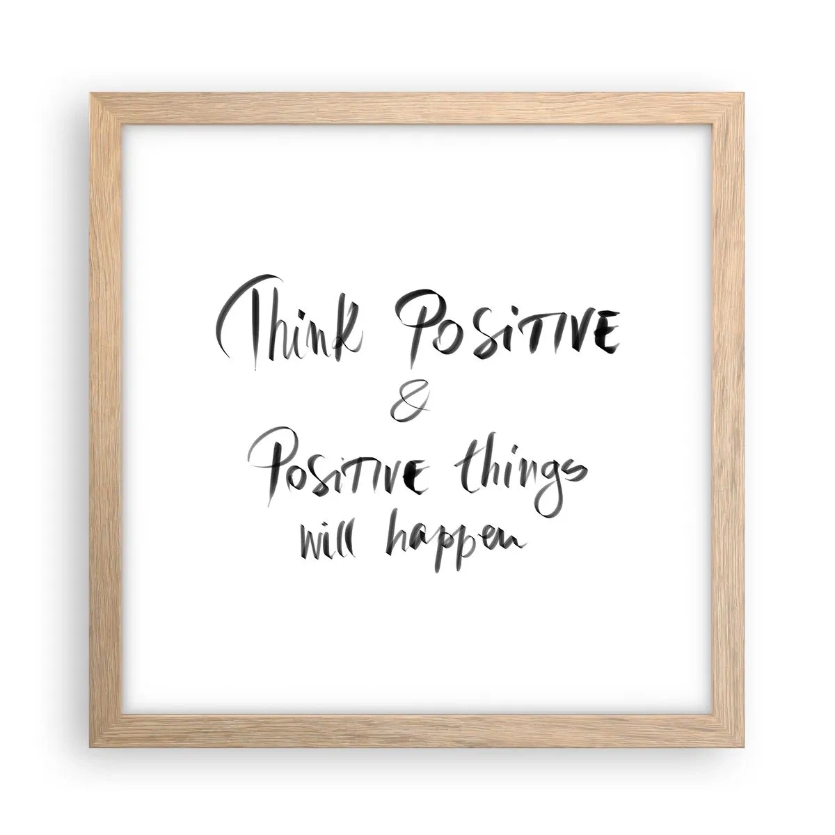 Pôster com moldura de carvalho claro - Como viver? - 30x30 cm