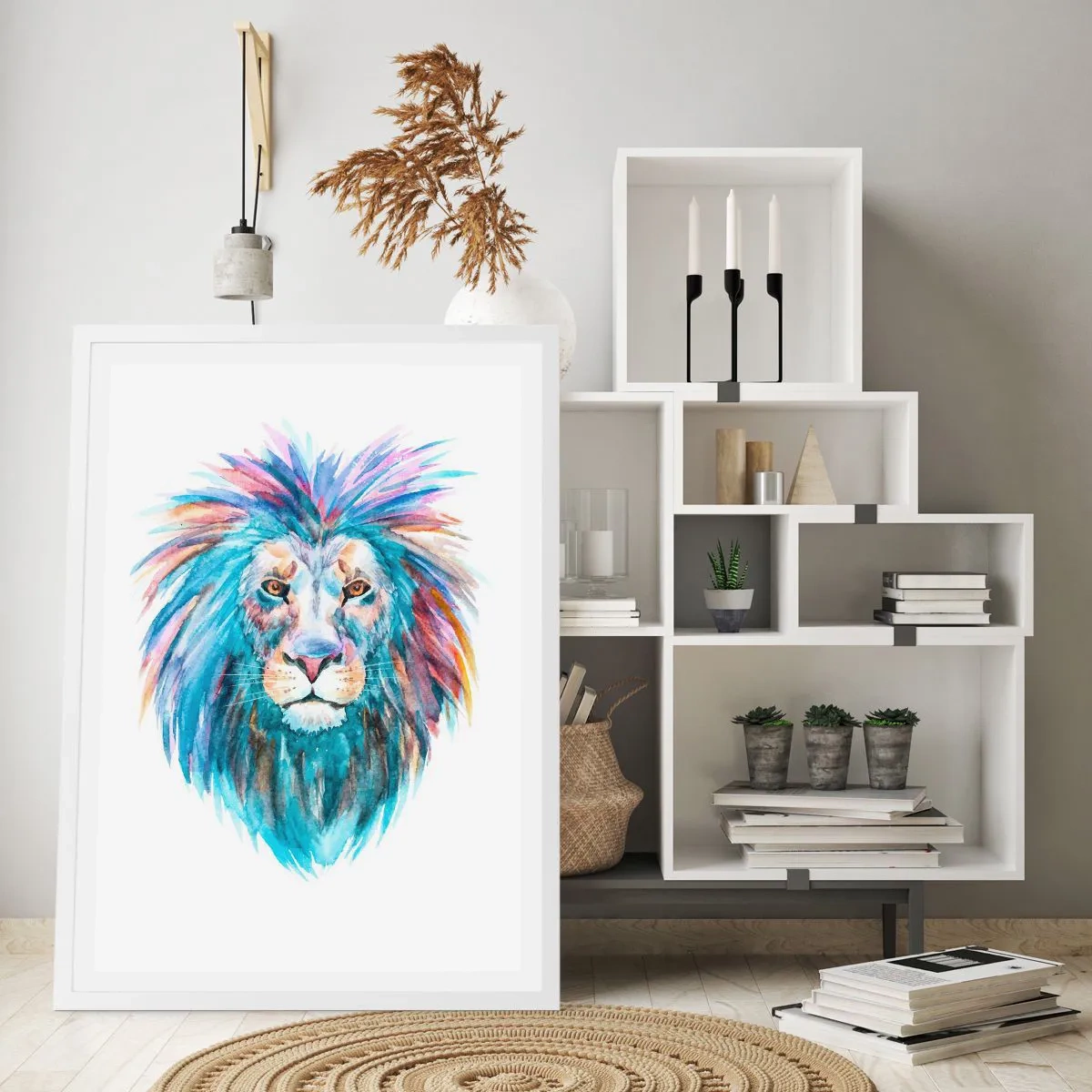 Pôster em moldura branca - Aura eletrizante - 50x70 cm