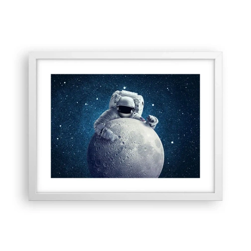 Pôster em moldura branca - Coringa do espaço - 40x30 cm