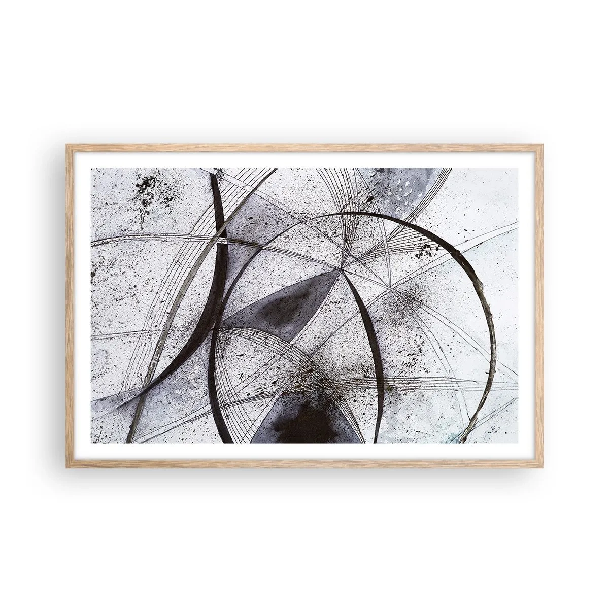 Pôster com moldura de carvalho claro - Fantasia futurista - 91x61 cm