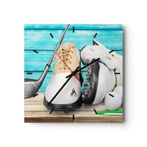 Relógio de parede - Relógio em vidro - Está tudo pronto - 30x30 cm