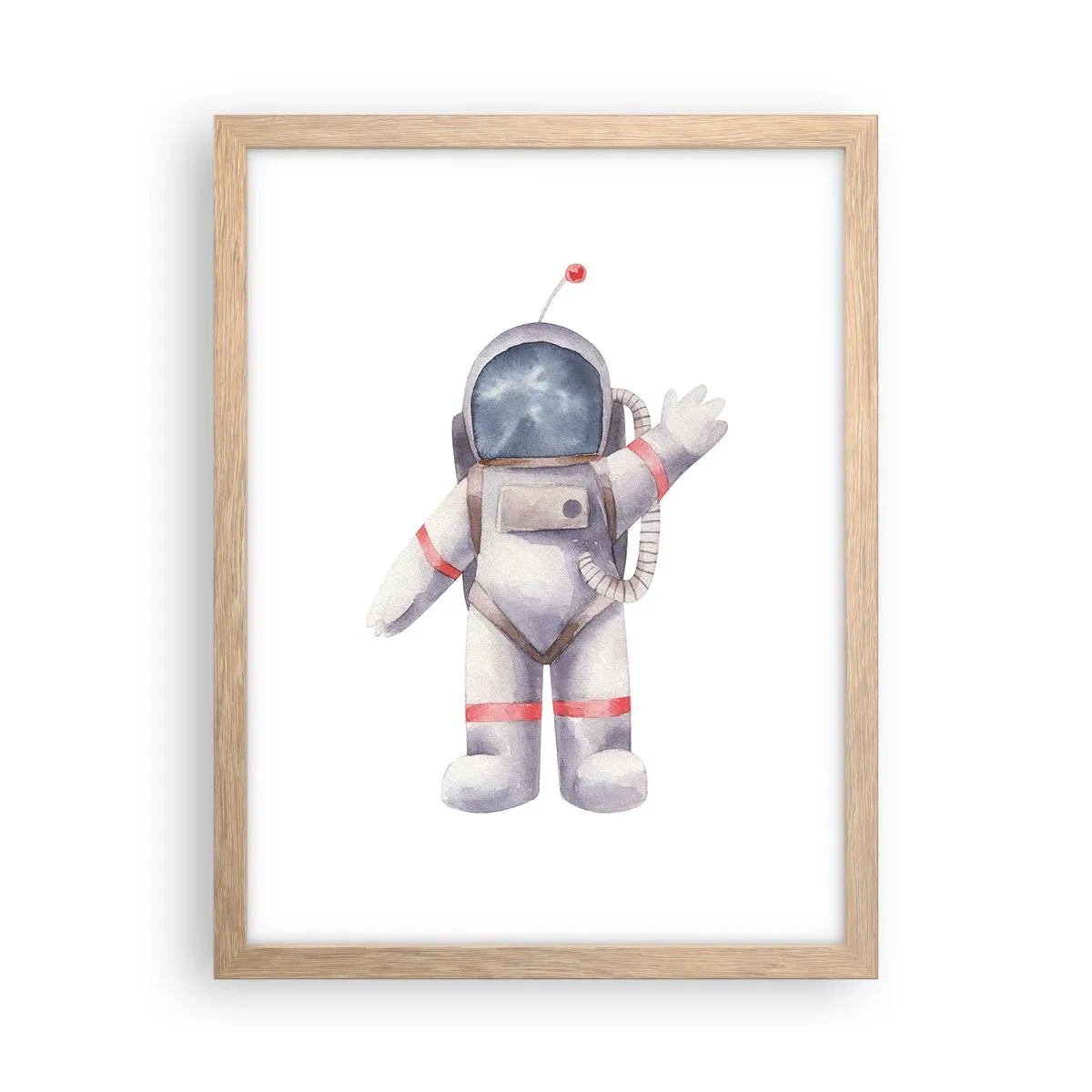 Pôster com moldura de carvalho claro - Por enquanto é isso! - 30x40 cm