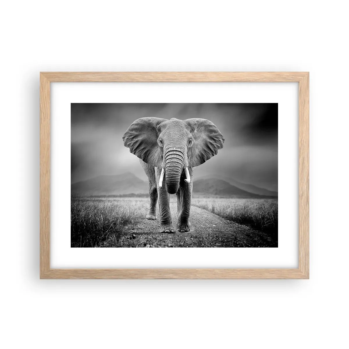 Pôster com moldura de carvalho claro - O anfitrião dá as boas-vindas - 40x30 cm